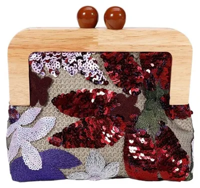 Productafbeelding van Elegante Clutch met Bloemenborduurwerk voor Dames