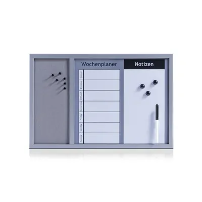 Produktbild von Zeller Whiteboard-Pinnwand 60,0 x 40,0 cm Kork grau