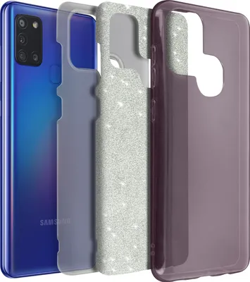 Immagine prodotto di Custodia glitterata per Samsung Galaxy A21s - rosa