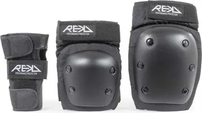 Produktbild von Rekd Protection Heavy Duty Triple Pad Set Schwarz S Schwarz S