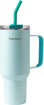 Produktbild von Famanu Trinkbecher 1200 ml mit Deckel und Strohhalm - BPA-frei, aus Edelstahl