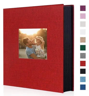 Immagine prodotto di Omgoods - Album fotografico grande per 400 foto, formato 6x4 pollici, con copertina in lino
