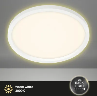 Produktbild von LED Deckenleuchte Deckenlampe inkl. Backlight-Effekt 22 W Weiß Ø42,5cm Briloner