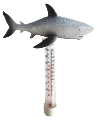 Obrázok produktu pre Termometer do bazéna – merač teploty vody – dizajn s motívom zvierat – 20 cm – žralok