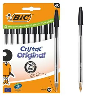 Zdjęcie produktu dla BIC 516353, Długopis, Czarny, 10 szt., Średni