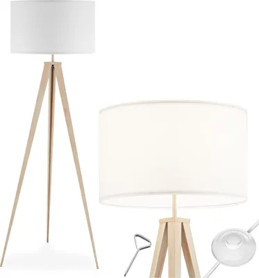 Produktbild von tectake® Stehleuchte Lunaris Dreibeingestell aus Stahl, 60 W 57 x 57 x 158 cm