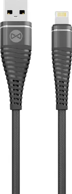 Zdjęcie produktu dla FOREVER Shark 1m 2A Kabel do smartfona Kabel do synchronizacji/ładowania Kabel do transmisji danych USB - Lightning Czarny