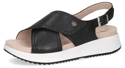 Produktbild von CAPRICE Damen 9-28707-46 Schwarz G-weite Flache Sandale, Schwarz, 37 EU Weit