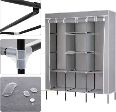 Produktbild von Massido Textilgarderobe – Grau