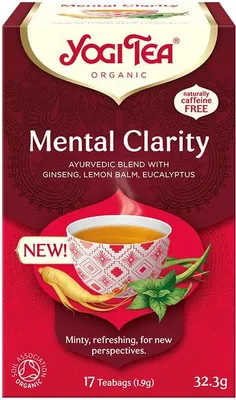HERBATKA AJURWEDYJSKA JASNOŚĆ UMYSŁU (MENTAL CLARITY) BIO (17 x 1,9 g) 32,3 g - YOGI TEA
