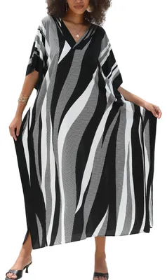 Produktbild von Solidchoice – Damen-Tunika aus Spitze mit Blumenmuster, ideal für Strand und Freizeit