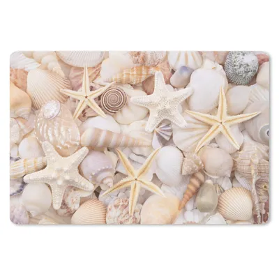 Produktbild von MuchoWow® Schreibtischunterlage Seestern - Muscheln - Strand - Sommer 60x40 cm - XXL Mauspad - Großes Mauspad