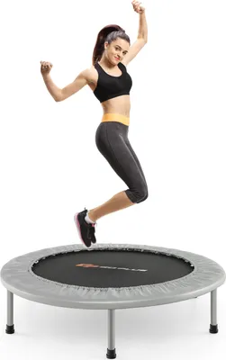 Obrázok produktu pre COSTWAY φ97cm mini trampolína, skladacia fitness trampolína, detská trampolína s nosnosťou do 150 kg Sivá