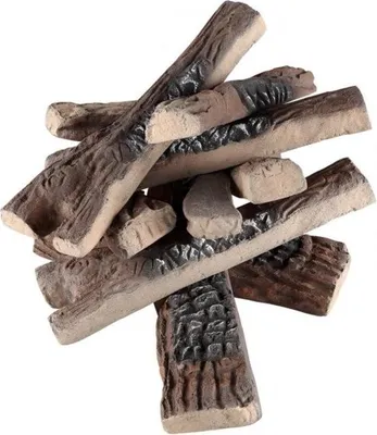 Zdjęcie produktu dla Drewno ceramiczne – zestaw 10 sztuk – drewno dekoracyjne – drewno opałowe dekoracyjne – maksymalna temperatura robocza 1000 °C – drewno brzozowe