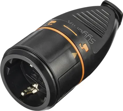 Obrázek produktu pro Sygonix SY-5597566 Plastová uzemňovací kontaktní spojka 250 V/AC černá, oranžová (SY-5597566)