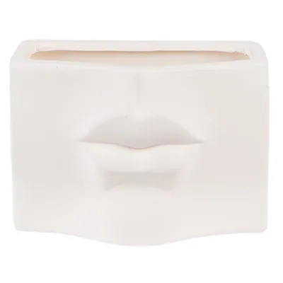 Produktbild von Clayre & Eef Innenblumentopf 17x7x11 cm Weiß Keramik Rechteck