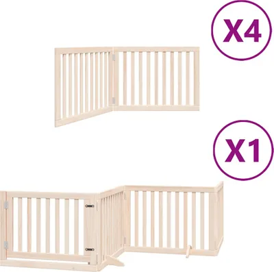 Obrázok produktu pre vidaXL 12-dielna brána pre psov so skladacími dverami 960 cm topoľové drevo