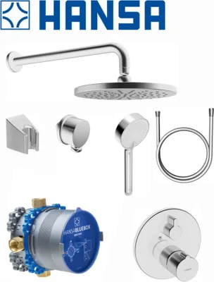 Produktbild von Hansa Bluebox Duschset mit Kopfbrause - runde Rosette