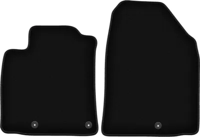 Image de Wielganizator Tapis avant de sol velours sur-mesure pour Hyundai Ioniq (2016-, hatchback) noir, jeu 2 pièces, fixations