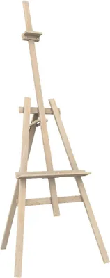 Imagen del producto de Caballete de madera grande, 145 cm. Soporte para lienzo. Caballetes para pintores de madera de haya, con altura ajustable, para niños. Ideal para pintura, uso en exteriores o en estudio