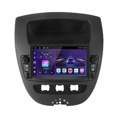 Image de Pour Peugeot 107 Citroën C1 Toyota Aygo 2005-2014 Carplay 7" Android 15 Autoradio GPS Navi WIFI BT FM USB RDS DSP 2 Go + 64 Go