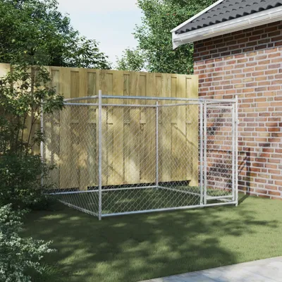 Produktbild von Stabli Hundezwinger mit Tür Grau 2x2x1,5 m Verzinkter Stahl - DE543723 - Sonstiges Hundezubehör