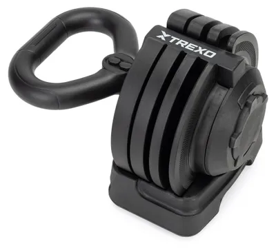 Imagen del producto de Pesas ajustables de fundición, de 12 kg, con 16 niveles de resistencia, para entrenamiento de fuerza