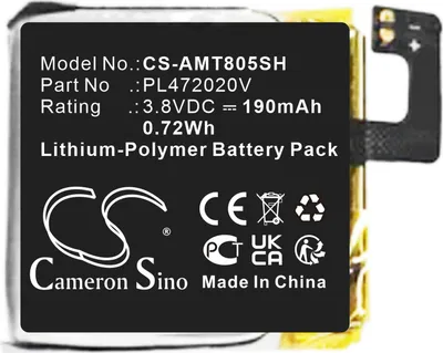 Immagine prodotto di TECHTEK Batteria compatibile con [Amazfit] A1805 sostituisce PL472020V