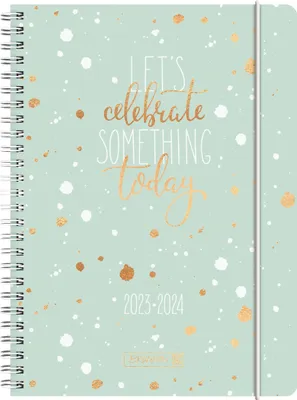 Produktbild von BRUNNEN 1072156094 Wochenkalender Schülerkalender 2023/2024 "Celebrate" 2 Seiten = 1 Woche Blattgröße gekürzt 12,8 x 21 cm A5 PP-Einband