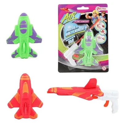 Produktbild von Flugzeug Launcher AIR sortiert, 2 verschiedene Farben, aus Schaumstoff, ab 3 Jahren,, Toi-Toys