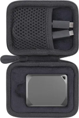 Obrázok produktu pre Pevné puzdro na prenosný SSD a externý USB disk – ochranné puzdro s organizérom pre SSD disky