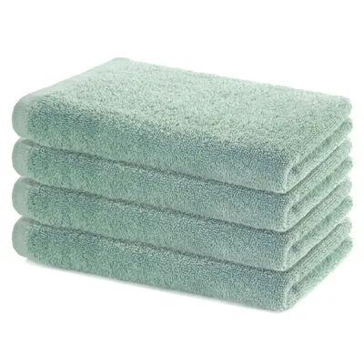 Produktbild von Lavea® Sydney 4er Duschtuch Set, 100% Baumwolle – Weiche Frottee Duschtücher, saugstarkes Handtuch Set für Bad, ® Standard 100 - Eukalyptus