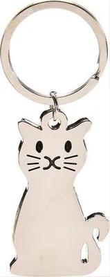 Produktbild von CHPN - Schlüsselanhänger - Katzen-Schlüsselanhänger - Katze - Katze - Silberfarben - Katzenliebhaber - Geschenk - Tiertag - Schlüsselanhänger mit Katzenbild
