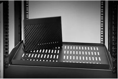 Produktbild von Renkforce RF-3432152 19 Zoll Netzwerkschrank-Geräteboden 1 HE Geeignet für Schranktiefe: ab 400 mm Schwarz