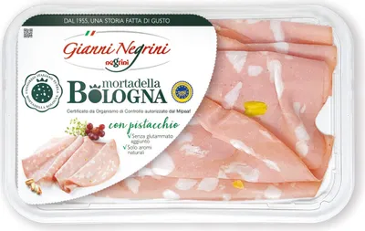 Produktbild von Mortadella Bologna IGP Affettata con Pistacchio 80g - Gianni Negrini
