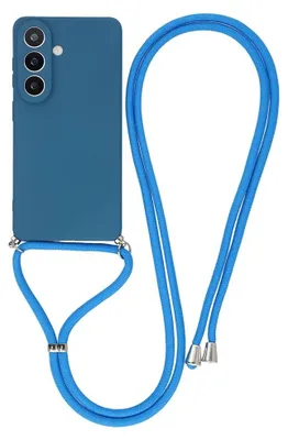 Produktbild von Samsung Galaxy A57 Hülle - Coverup Colour TPU Back Cover mit Handykette - Metallic Blue