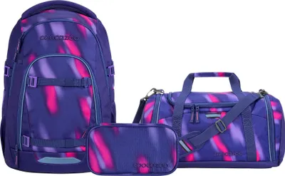 Produktbild von Coocazoo, Schulrucksack-Set MATE Aurora Glow 3-teilig