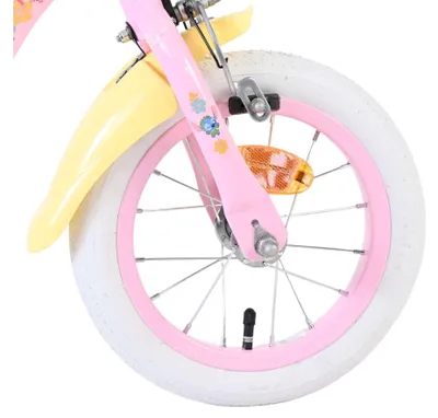 Immagine prodotto di Bicicletta per bambini Volare Koala, modello da 12 pollici, rosa, con cestino e ruote stabilizzatrici, per bambine