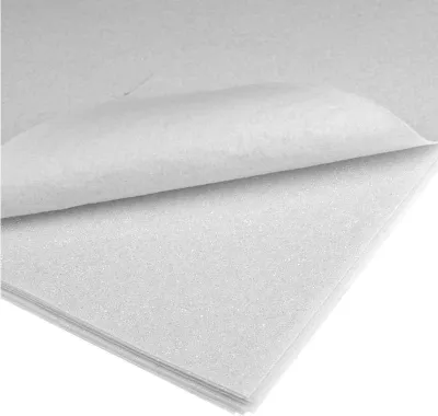 Produktbild von Bastelfilz mit Glitzer 30x40cm Dekofilz Filzplatten Filzstoff 1mm, Weiß