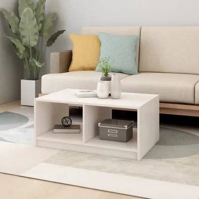 Produktbild von "im Sonderangebot"Couchtisch - CLORIS - Wohnzimmertisch - Robust und langlebig - Weiß 75x50x33,5 cm Massivholz Kiefer - NeuMöbel1645710