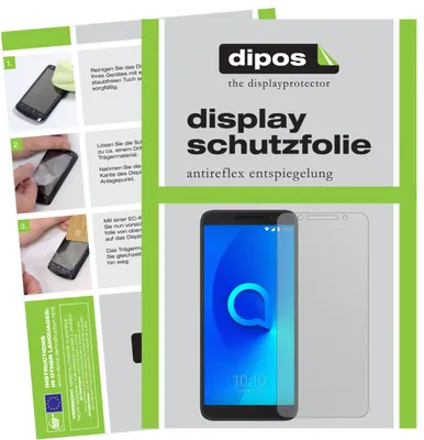 Produktbild von 2x Schutzfolie für Alcatel 3 matt Displayschutzfolie Folie Display Schutz dipos