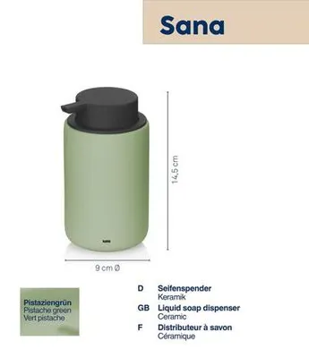 Obrázok produktu pre Kela KL-23982 Sana keramický 145 cm 300 ml zelená