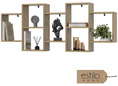 Produktbild von Wandregal Eiche Artisan 160cm – Hängeregal aus MDF – Bücherregal für Wohnzimmer, Schlafzimmer, Küche