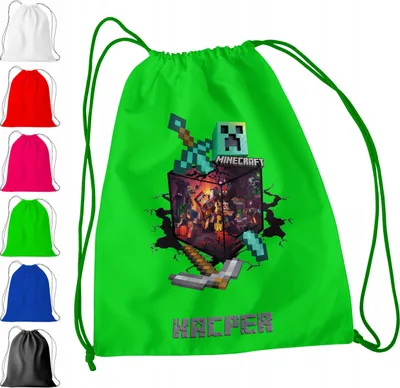 Image de Sac À Dos De Sport Pour Enfants - Minecraft + Nom !