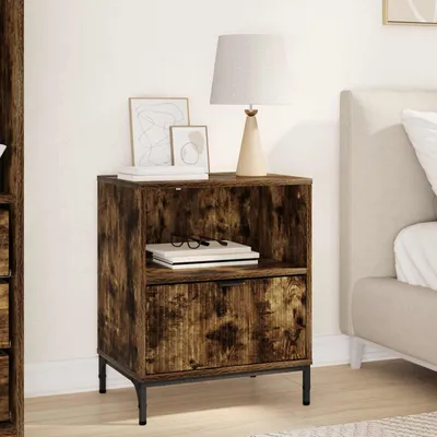 Obrázok produktu pre vidaXL Nočný stolík z dymového duba 49 x 36 x 61 cm Materiál na báze dreva
