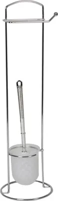Produktbild von Gerimport Toilettenburste mit Toilettenpapierhalter - Edelstahl - 60 cm
