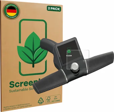 Produktbild von 2x ScreenLeaf Schutzfolie für Motocaddy M3 GPS Electric Trolley 2022 nachhaltiger Displayschutz Display Schutz Folie Klar Transparent