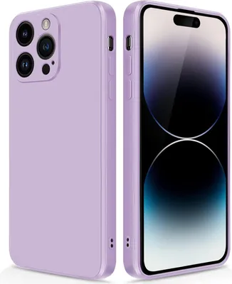 Produktbild von Silikon Hülle für iPhone 14 Pro Flüssigsilikon Dünn Gel Gummi Matt Kratzfeste Schutzhülle Lila