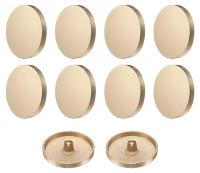Produktbild von Metallknöpfe - 10 Stück zum Annähen - für Bekleidung und Handwerk - Matt Gold 28 mm