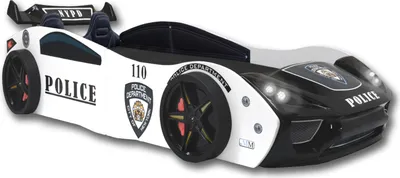 Produktbild von Autobett Kinderbett "Police" + Sportsitze 90x200 inkl. Lattenrost